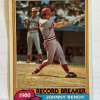 1981 Topps Johnny Bench RECORD BREAKER Baseball Card - Image 4
