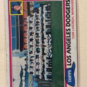 1981 Topps Los Angeles Dodgers Team Baseball Card